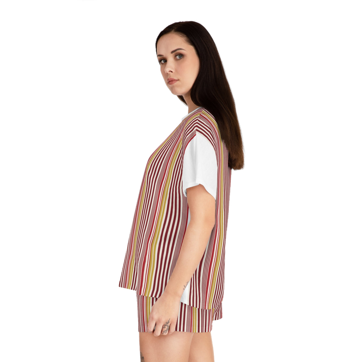 Holiday Stripes Women's Short Pajama Set