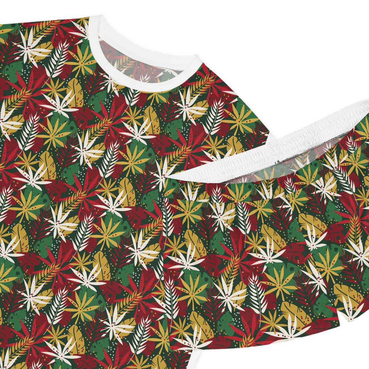 Holiday Leaves Women's Short Pajama Set
