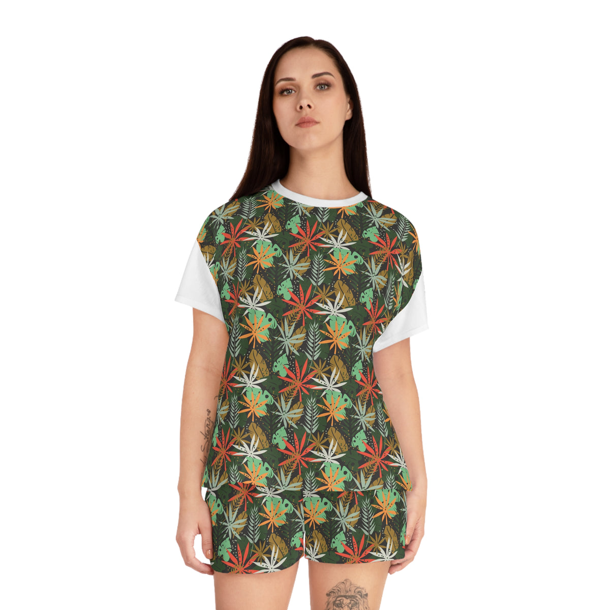 Leaves Women's Short Pajama Set