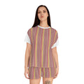 Holiday Stripes Women's Short Pajama Set