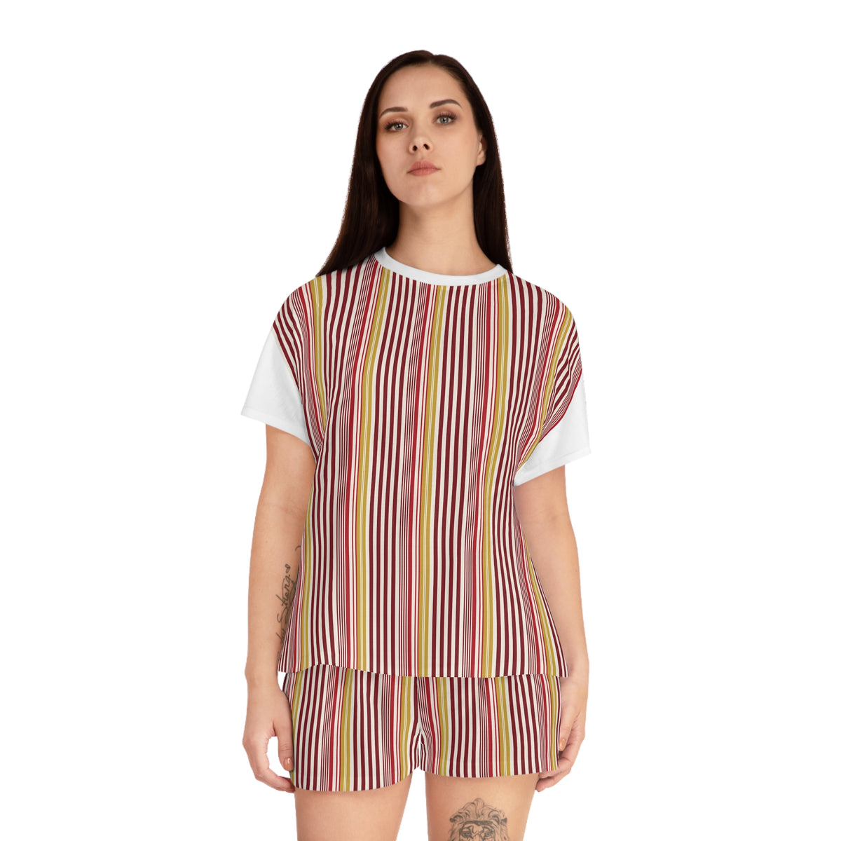 Holiday Stripes Women's Short Pajama Set