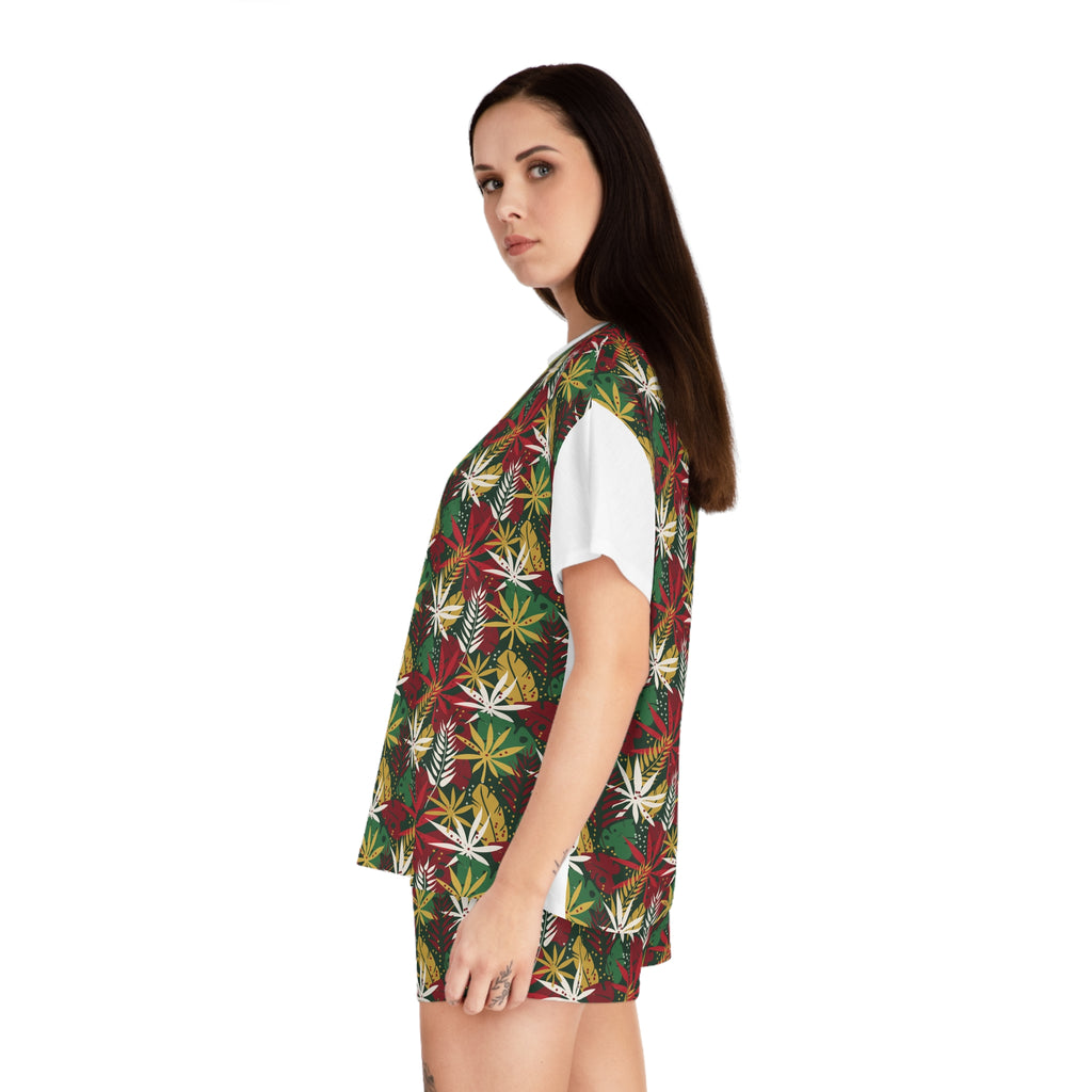 Holiday Leaves Women's Short Pajama Set