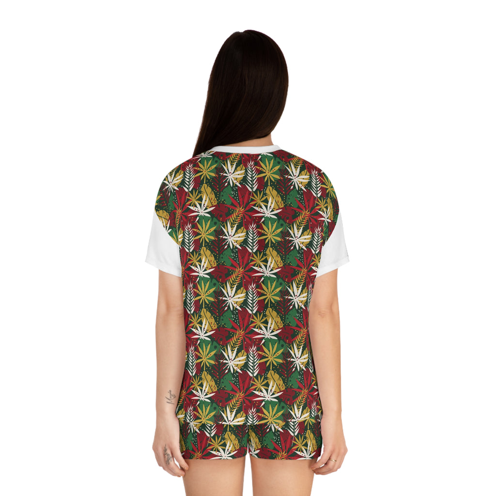 Holiday Leaves Women's Short Pajama Set