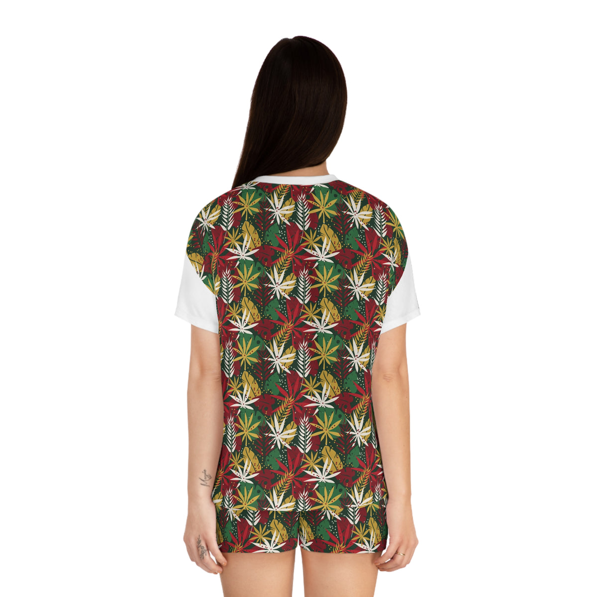 Holiday Leaves Women's Short Pajama Set