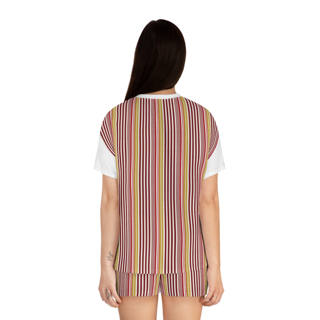 Holiday Stripes Women's Short Pajama Set