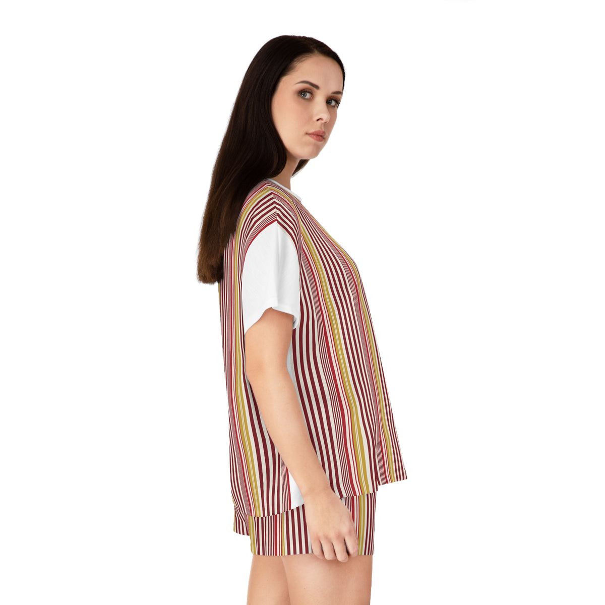 Holiday Stripes Women's Short Pajama Set