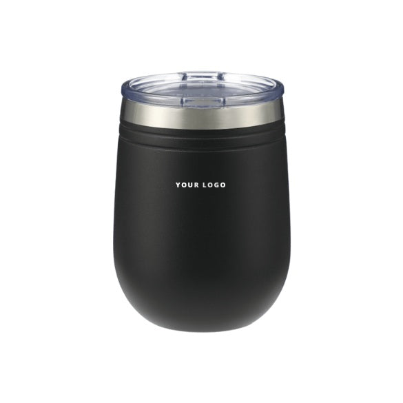 Arctic Zone® Titan Thermal HP® Wine Cup 12oz in Black with YOUR LOGO, customizable with your own logo