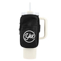 Bottle Buddy Deluxe Water Bottle Pouch in Black with white Yelbrands logo