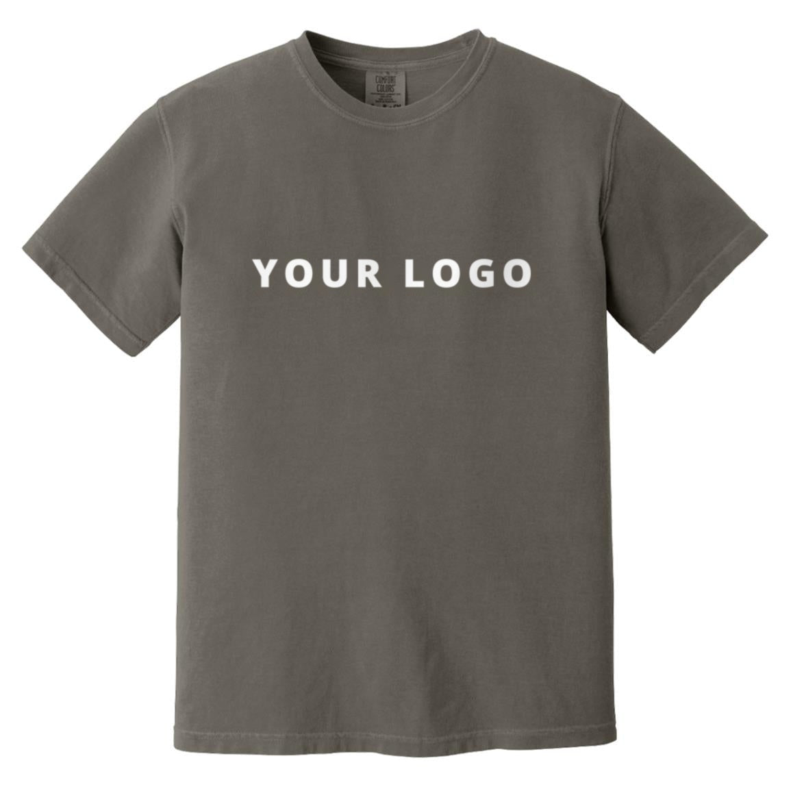CC1717 Heavyweight Garment-Dyed T-Shirt in Pepper with YOUR LOGO, customizable with your own logo