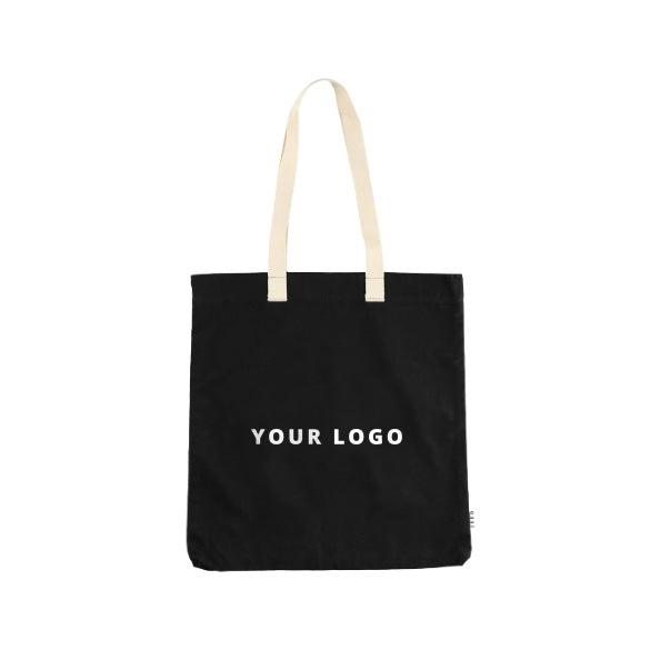 FEED Organic Cotton Convention Tote in Black with YOUR LOGO, customizable with your own logo