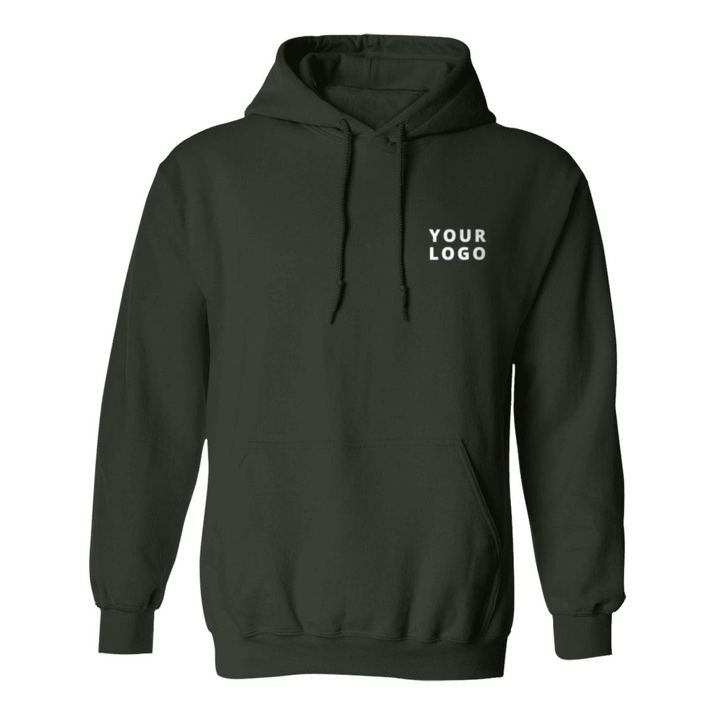 Heavy blend hoodie in Forest Green with team logo