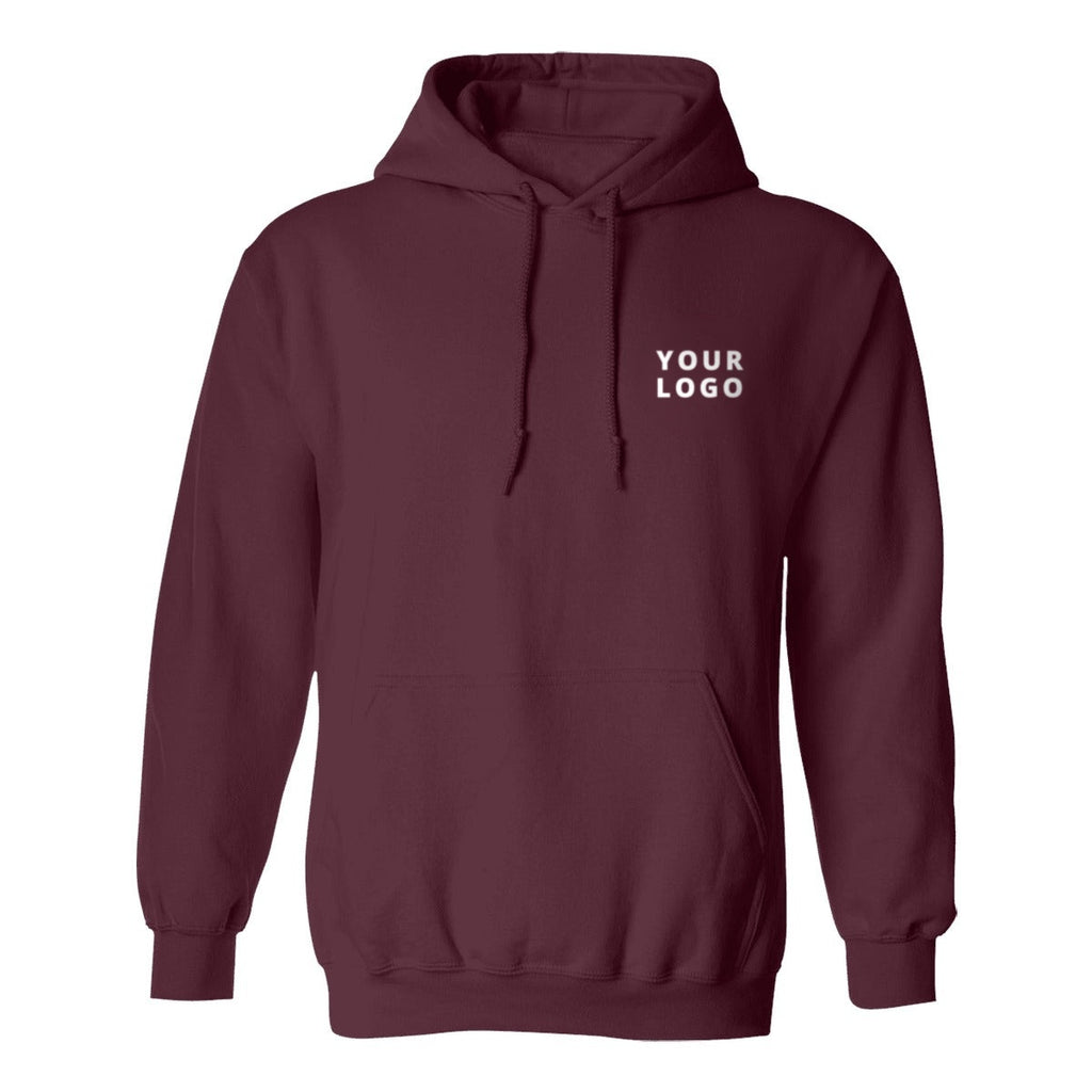 Heavy blend hoodie in Maroon with team logo