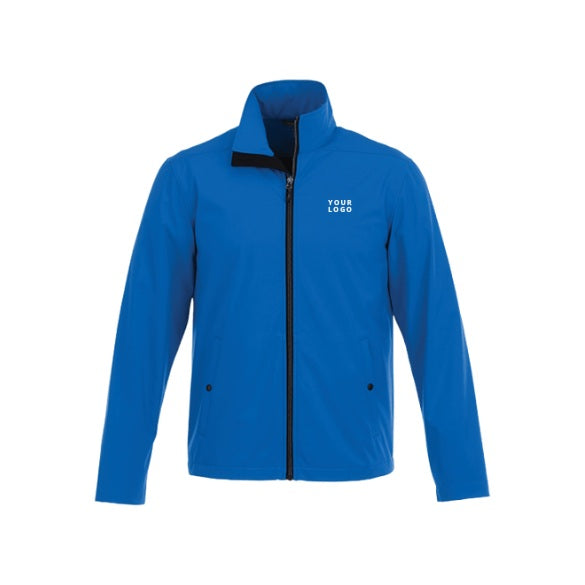 Men's KARMINE Water Repellent Lightweight Softshell Jacket in Olympic Blue with YOUR LOGO, customizable with your own logo