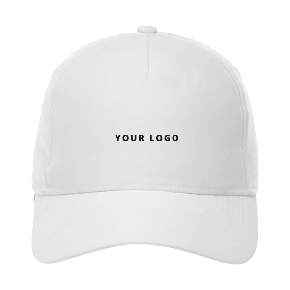 Unisex DOMINATE Ballcap in White with YOUR LOGO, customizable with your own logo
