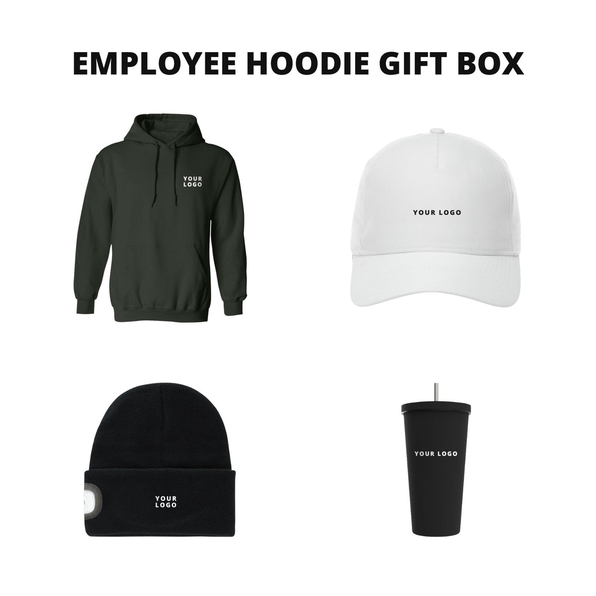 Employee Hoodie Gift Box Forest Green - card