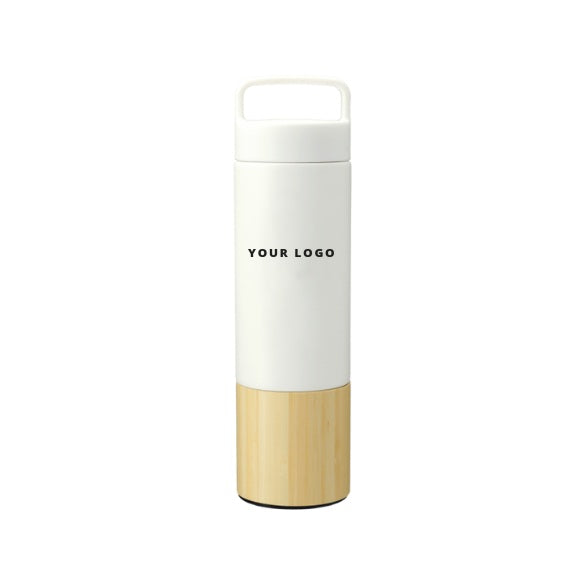 Welly® Traveler Copper Vacuum Bottle 18oz in White with YOUR LOGO, customizable with your own logo